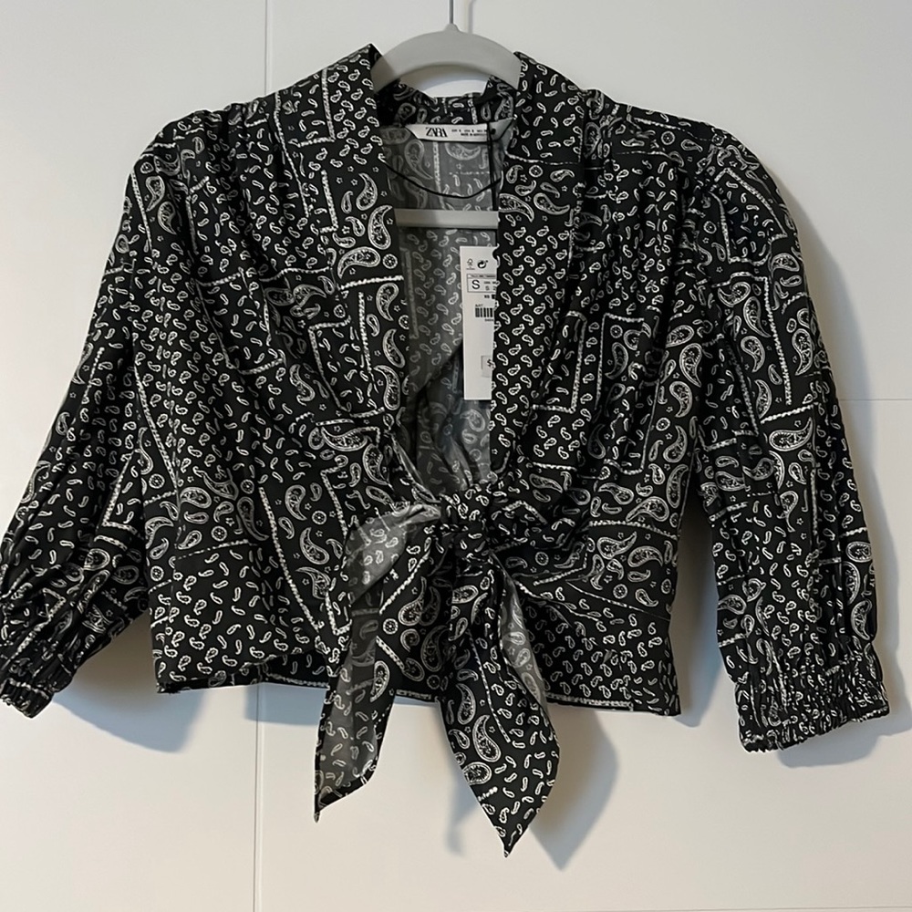 Zara Tie Front Shirt - Western Style